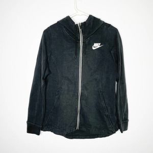 black and white nike zip up